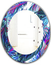 Tropical Mood Blue 9 - Bohemian and Eclectic Mirror - Oval or Round Wall Mirror