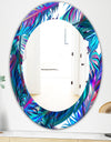 Tropical Mood Blue 9 - Bohemian and Eclectic Mirror - Oval or Round Wall Mirror