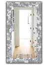 Grey Pixelation - Mid-Century Mirror - Wall Mirror