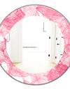 Pink Spheres 9 - Traditional Mirror - Frameless Oval or Round Wall Mirror