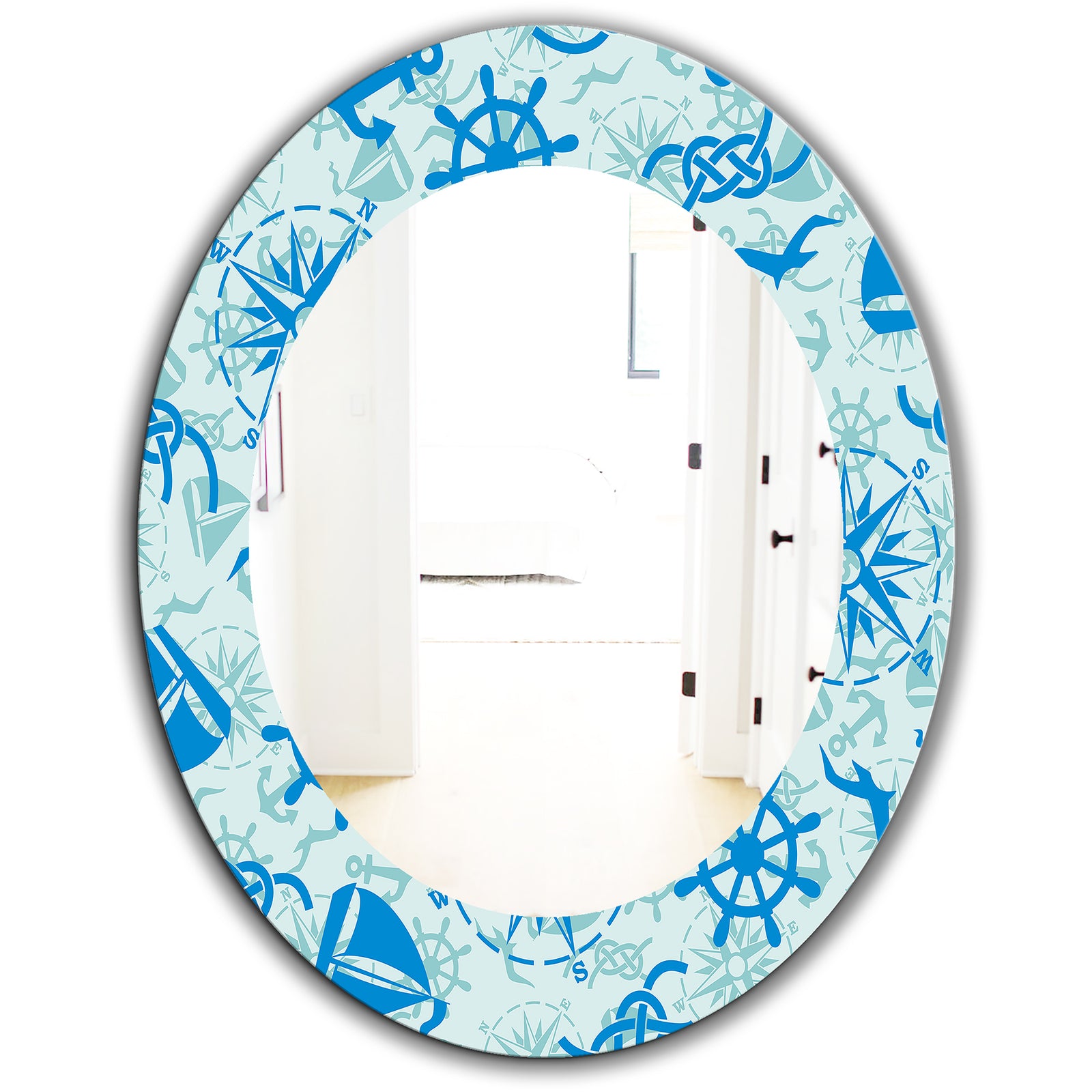 Costal Creatures 16 - Traditional Mirror - Oval or Round Wall Mirror