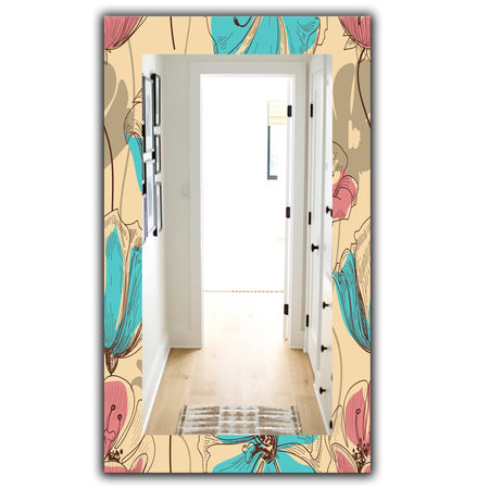 Pink Blossom 27 - Bohemian and Eclectic Mirror - Vanity Mirror