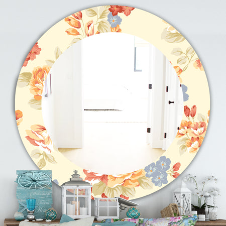 Pink Blossom 28 - Traditional Mirror - Oval or Round Wall Mirror