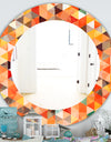 Triangular Colourfields 27 - Traditional Mirror - Oval or Round Wall Mirror