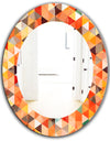 Triangular Colourfields 27 - Traditional Mirror - Oval or Round Wall Mirror