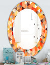 Triangular Colourfields 27 - Traditional Mirror - Oval or Round Wall Mirror