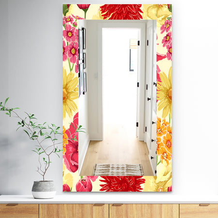 Pink Blossom 30 - Traditional Mirror - Wall Mirror
