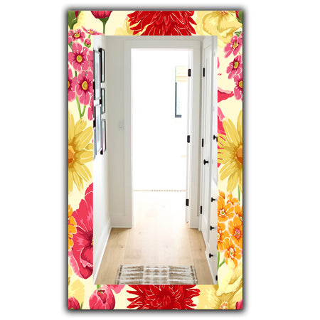 Pink Blossom 30 - Traditional Mirror - Wall Mirror