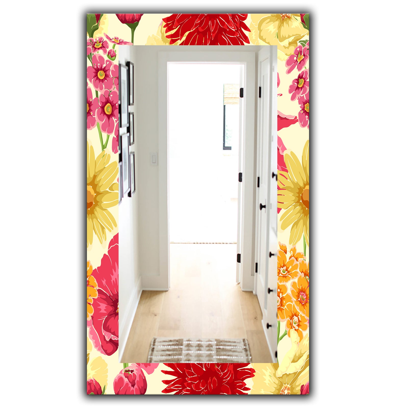 Pink Blossom 30 - Traditional Mirror - Wall Mirror