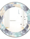 Triangular Colourfields 28 - Modern Mirror - Oval or Round Wall Mirror