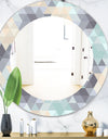 Triangular Colourfields 28 - Modern Mirror - Oval or Round Wall Mirror