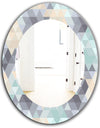 Triangular Colourfields 28 - Modern Mirror - Oval or Round Wall Mirror