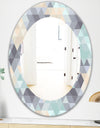 Triangular Colourfields 28 - Modern Mirror - Oval or Round Wall Mirror