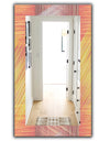 Yellow and Pink Striped Pattern - Modern Mirror - Frameless Wall Mirror