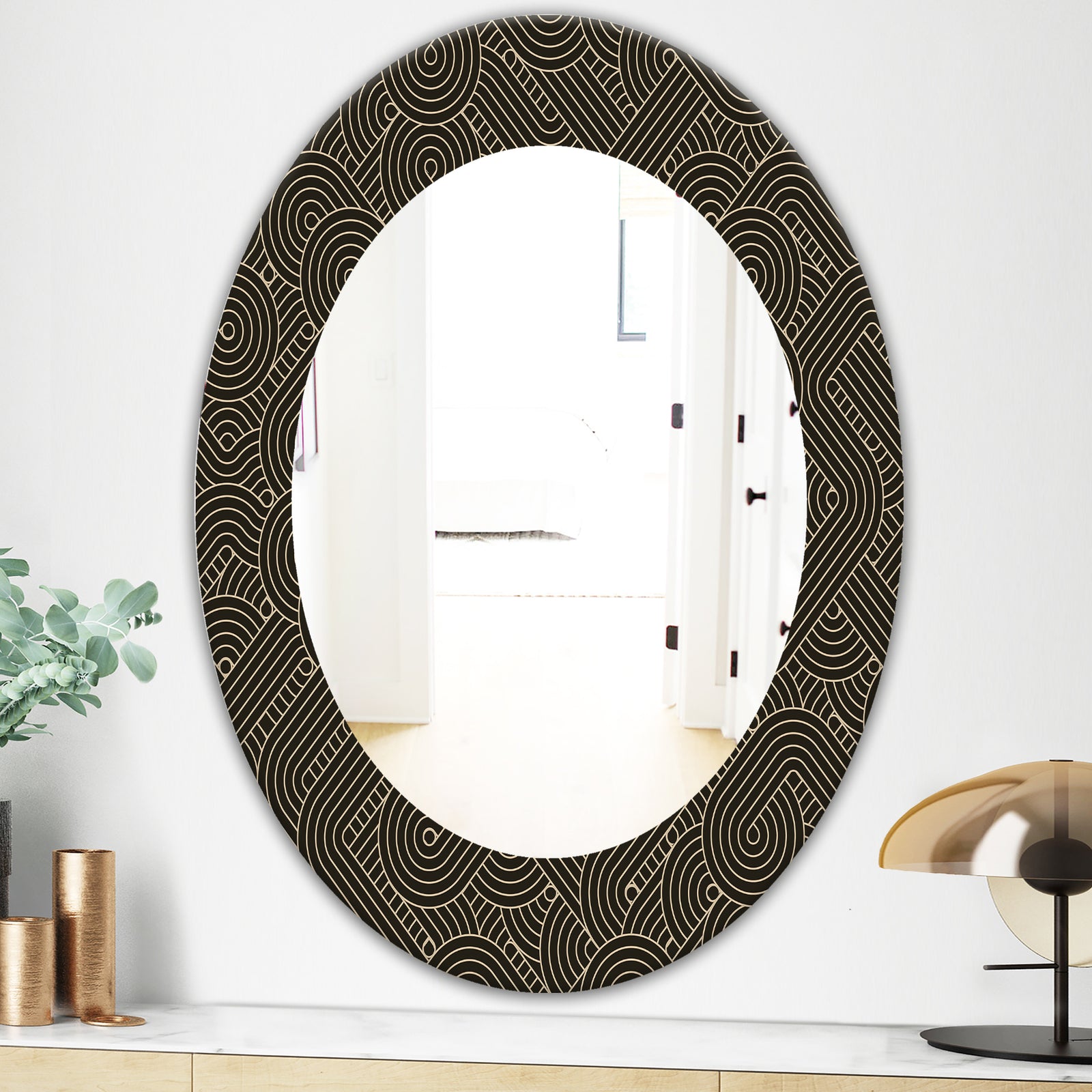 Scandinavian 22 - Mid-Century Mirror - Frameless Oval or Round Wall Mirror