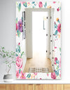 Pink Blossom 31 - Traditional Mirror - Frameless Wall Mirror