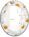 Daisy Hearts Close - Traditional Mirror - Frameless Oval or Round Wall Mirror