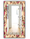 Retro Autum Flowers - Bohemian and Eclectic Mirror - Frameless Modern Wall Mirror