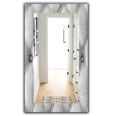 Luxury Classic Leather Pattern - Bohemian and Eclectic Mirror - Frameless Vanity Mirror