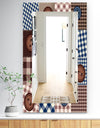 Buttons On Squared Patchwork - Traditional Mirror - Frameless Wall Mirror