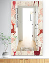 Patterned Christmas Deers - Traditional Mirror - Frameless Wall Mirror