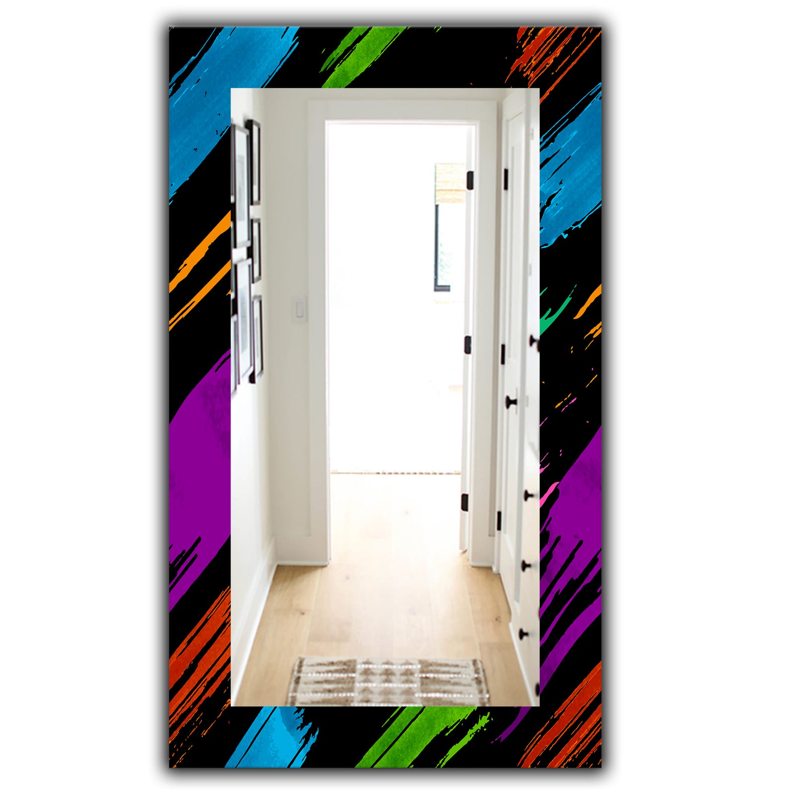 Obsidian Impressions 6 - Bohemian and Eclectic Mirror - Frameless Vanity Mirror