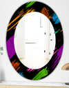 Obsidian Impressions 6 - Bohemian and Eclectic Mirror - Frameless Oval or Round Wall Mirror