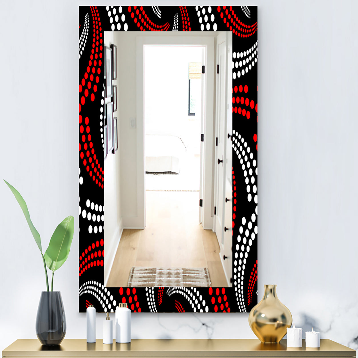 Obsidian Impressions 7 - Bohemian and Eclectic Mirror - Frameless Vanity Mirror
