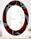 Obsidian Impressions 7 - Bohemian and Eclectic Mirror - Frameless Oval or Round Wall Mirror