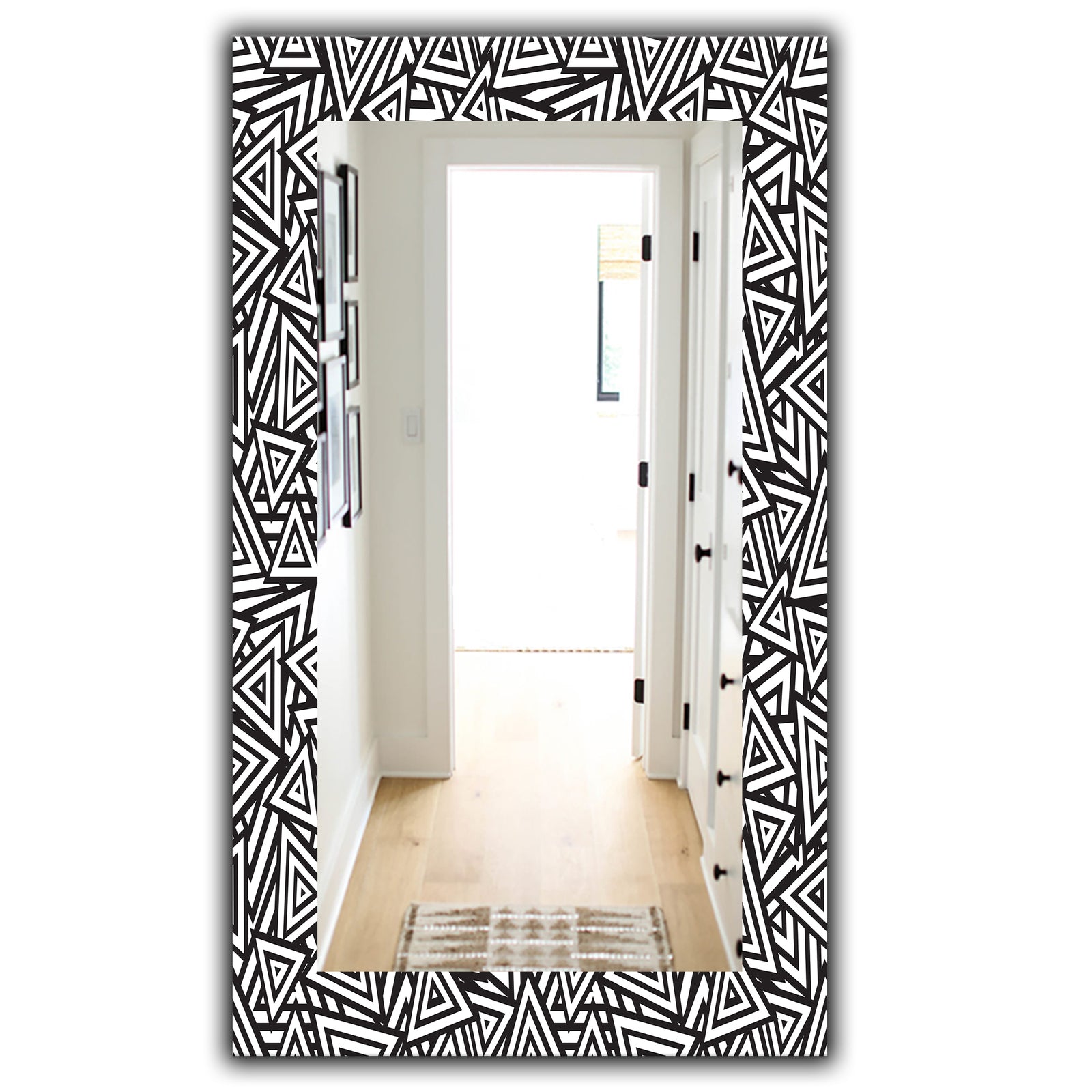 Black & White 3 - Modern Mirror - Frameless Contemporary Wall Mirror