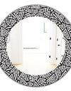 Black & White 3 - Modern Mirror - Frameless Contemporary Oval or Round Wall Mirror