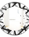 Black & White 4 - Mid-Century Modern Mirror - Frameless Oval or Round Wall Mirror