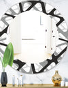 Black & White 4 - Mid-Century Modern Mirror - Frameless Oval or Round Wall Mirror