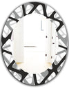 Black & White 4 - Mid-Century Modern Mirror - Frameless Oval or Round Wall Mirror