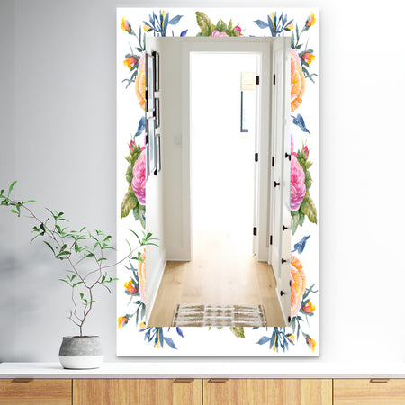 Pink Blossom 34 - Traditional Mirror - Frameless Wall Mirror