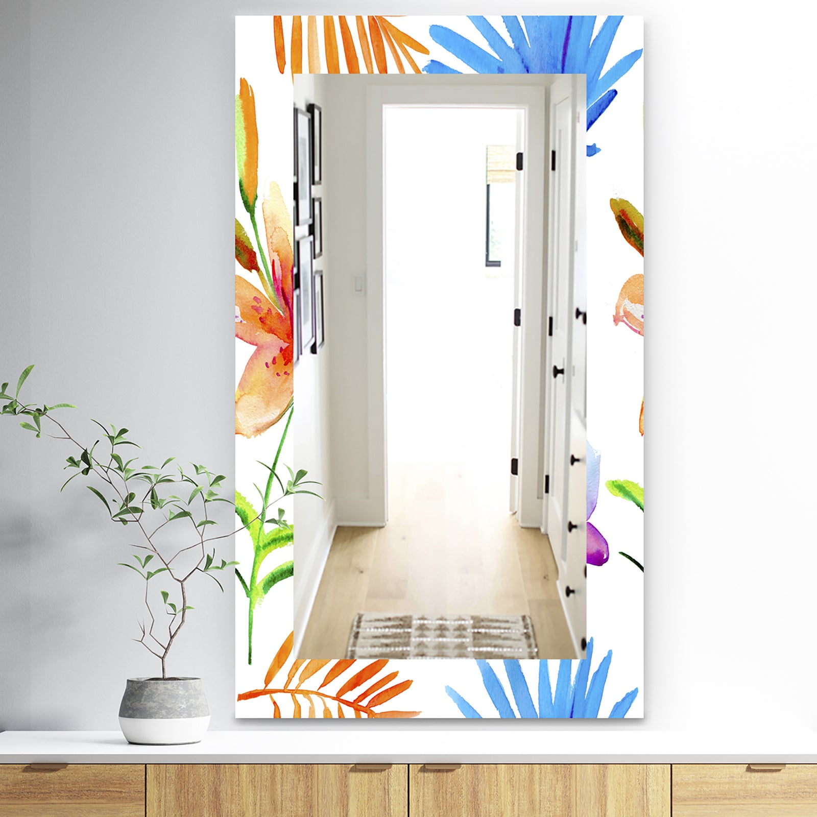 Tropical Mood Bright 7 - Traditional Mirror - Frameless Wall Mirror