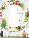 Tropical Mood Pineapple 7 - Bohemian and Eclectic Mirror - Frameless Oval or Round Wall Mirror