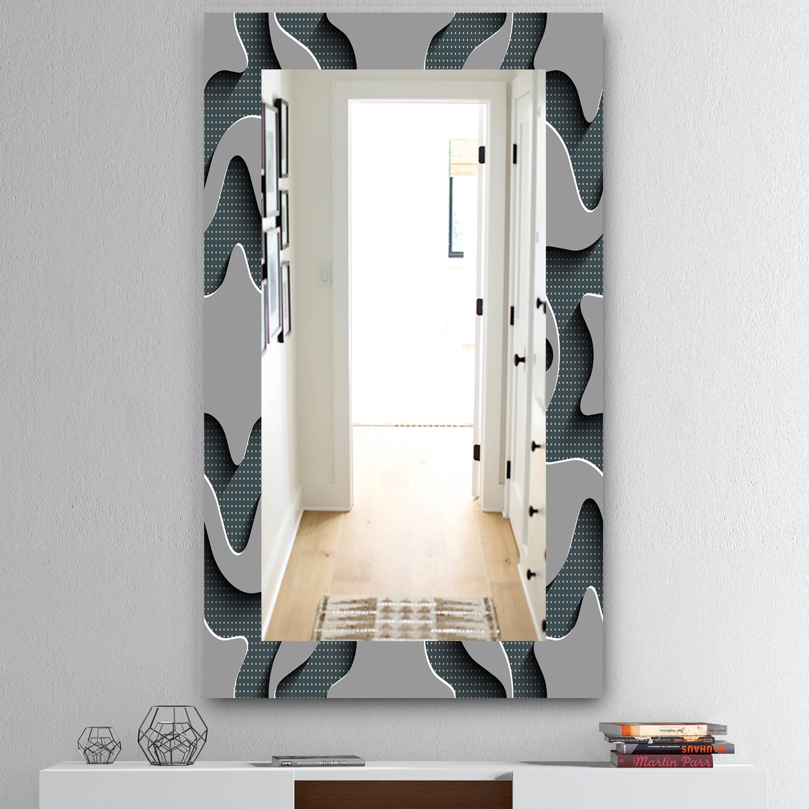Starshaped Abstract Technology - Mid-Century Mirror - Wall Mirror