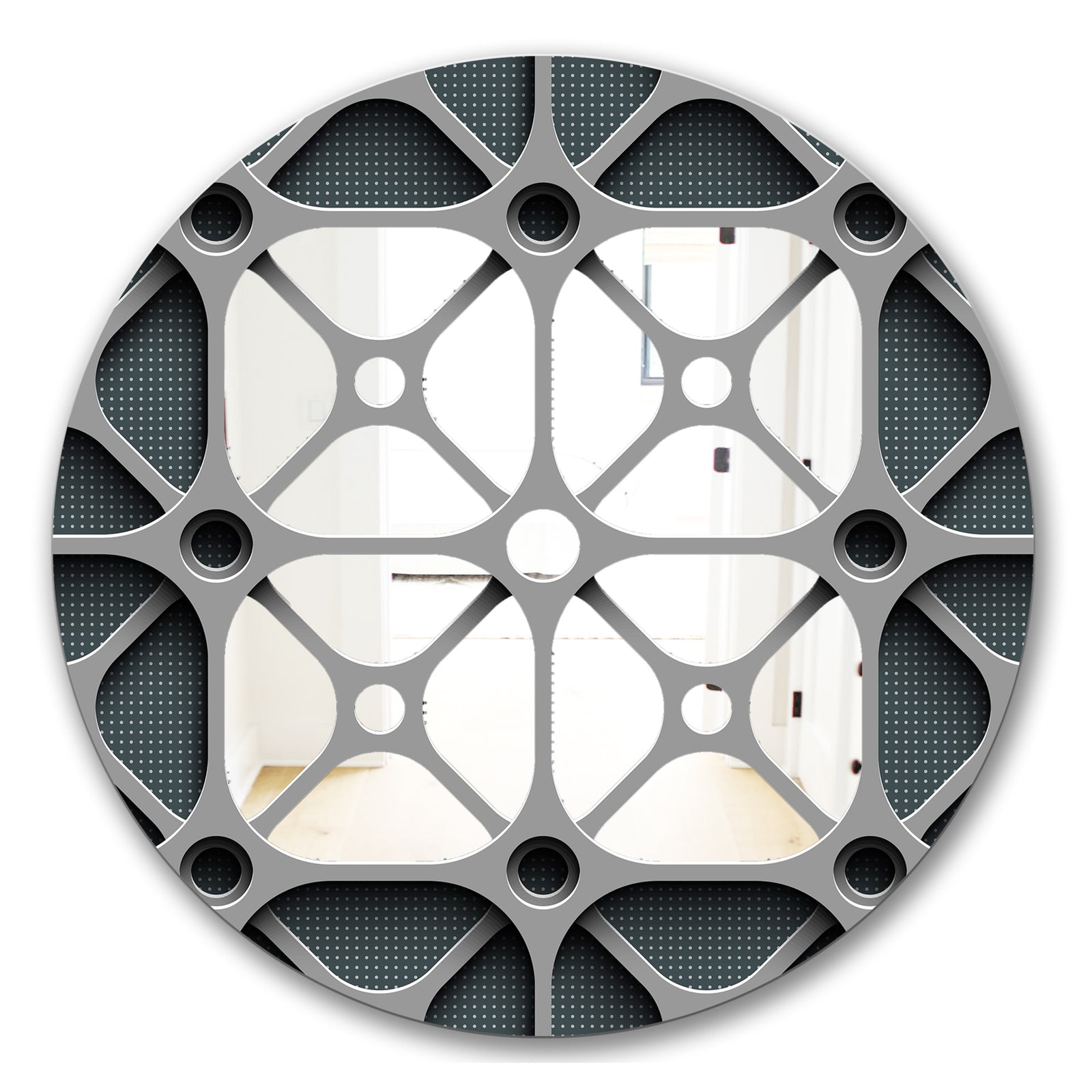 Scandinavian 23 - Mid-Century Round Mirror - Accent Mirror