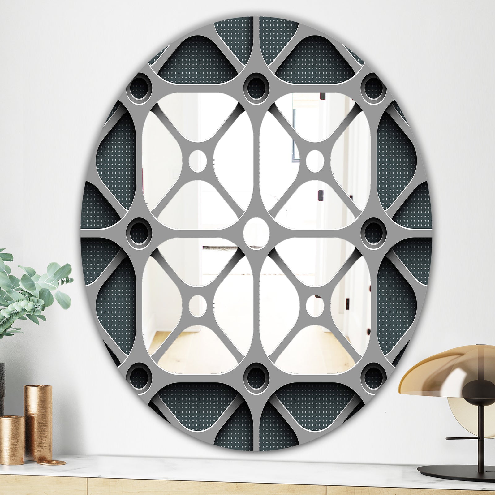 Scandinavian 23 - Mid-Century Round Mirror - Accent Mirror