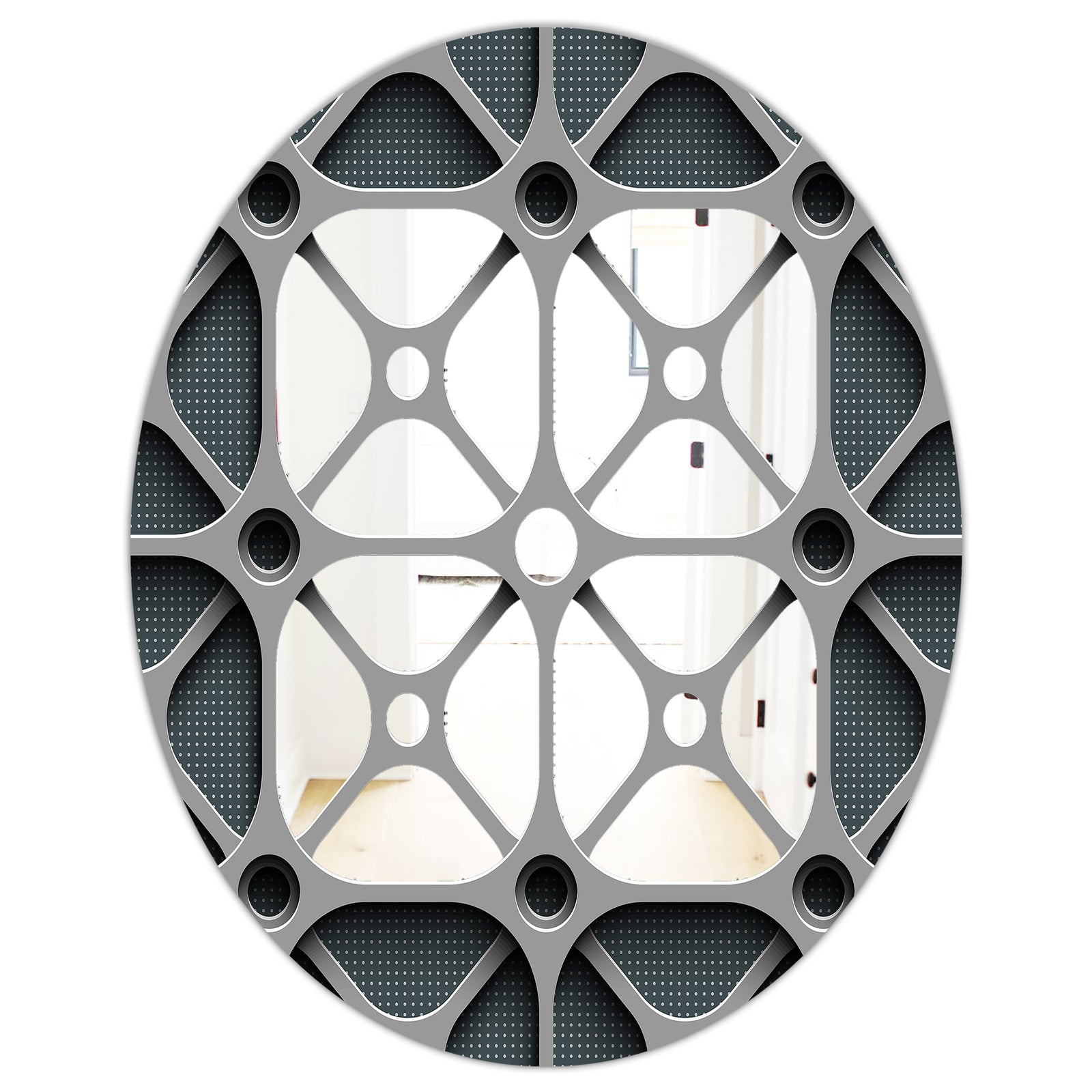 Scandinavian 23 - Mid-Century Round Mirror - Accent Mirror