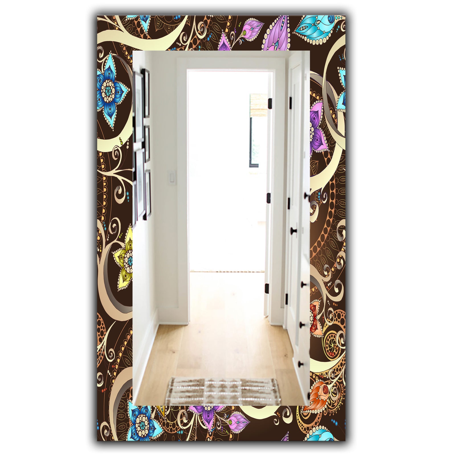 Obsidian Bloom 17 - Bohemian and Eclectic Mirror - Vanity Mirror