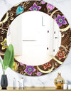 Obsidian Bloom 17 - Bohemian and Eclectic Mirror - Oval or Round Wall Mirror