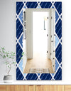 Anchor and Sailboat On Blue Waves - Traditional Mirror - Vanity Mirror