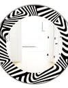 Black & White 5 - Modern Mirror - Contemporary Oval or Round Wall Mirror