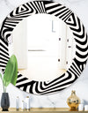 Black & White 5 - Modern Mirror - Contemporary Oval or Round Wall Mirror