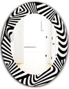 Black & White 5 - Modern Mirror - Contemporary Oval or Round Wall Mirror