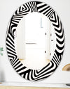 Black & White 5 - Modern Mirror - Contemporary Oval or Round Wall Mirror