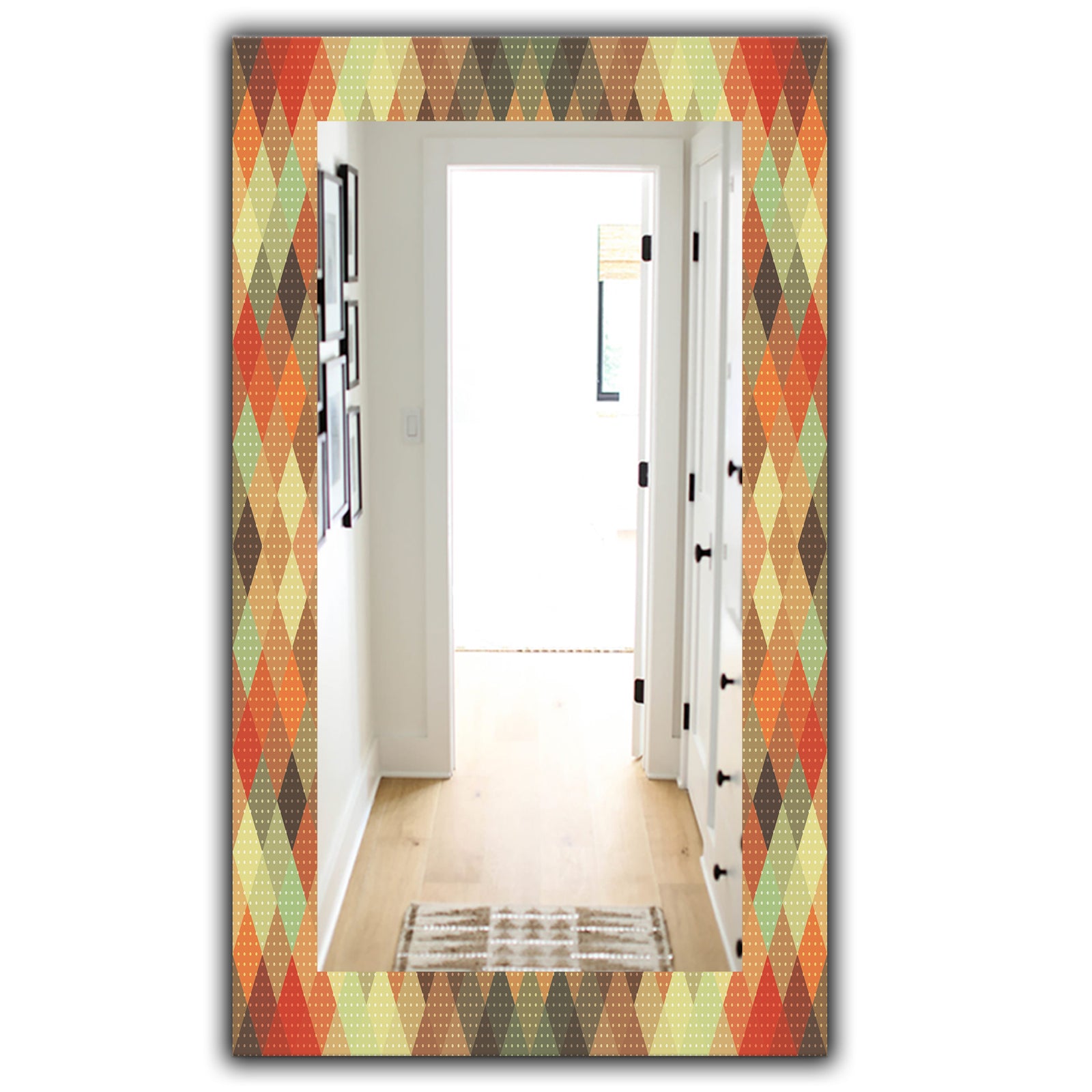 Triangular Colourfields 30 - Modern Mirror - Wall Mirror