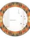 Triangular Colourfields 30 - Modern Mirror - Oval or Round Wall Mirror